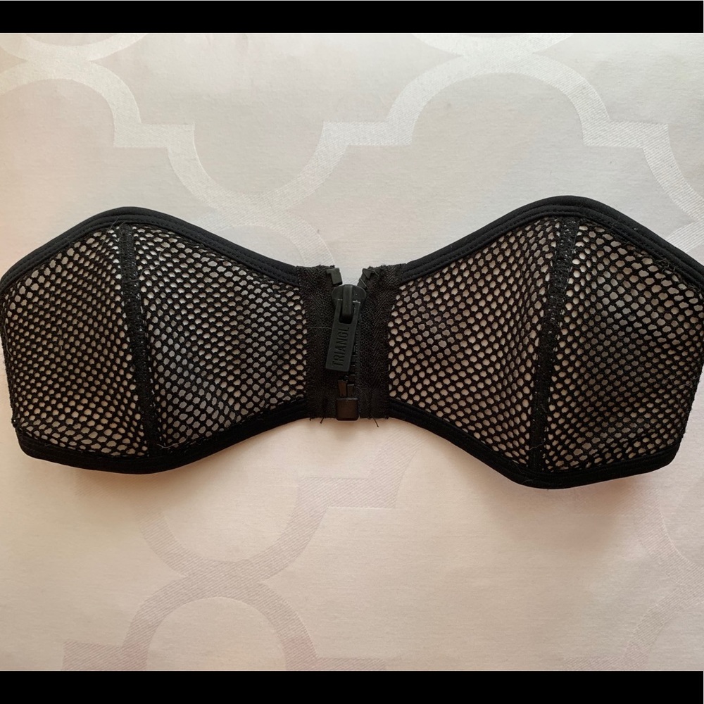 TRIANGL bandeau zip up bikini top